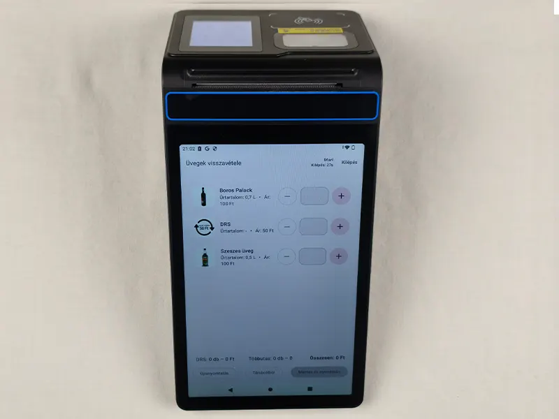 Üveg visszaváltás kézzel